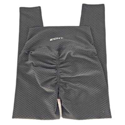 Echt Scrunch Textured High Waisted Legging Black Medium 