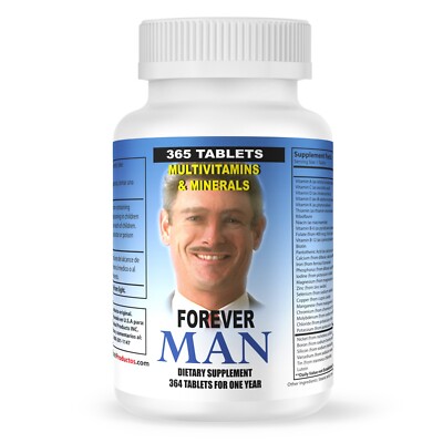 Forever Man Multivitaminas para hombre. 365 Tabletas para todo un año
