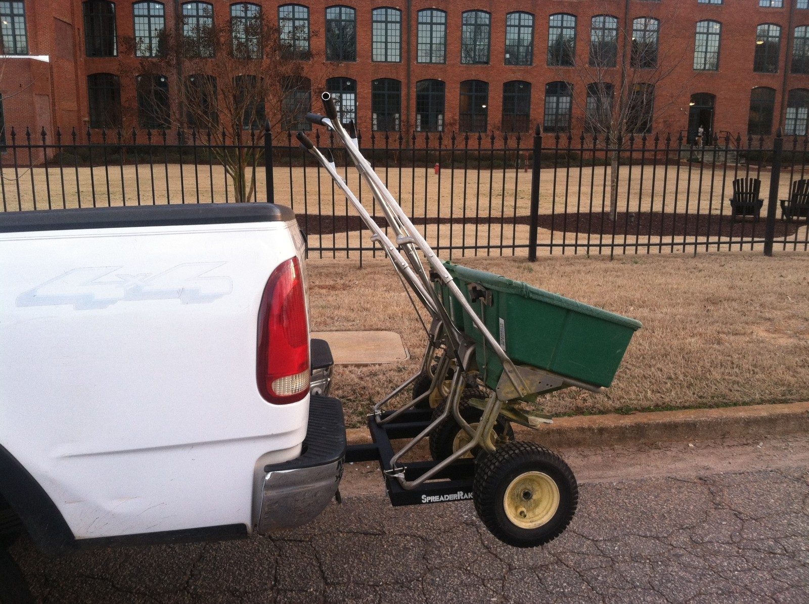 Dual Hitch Mounted Spreader Carrier ideal for Lesco Brand Spreader eBay