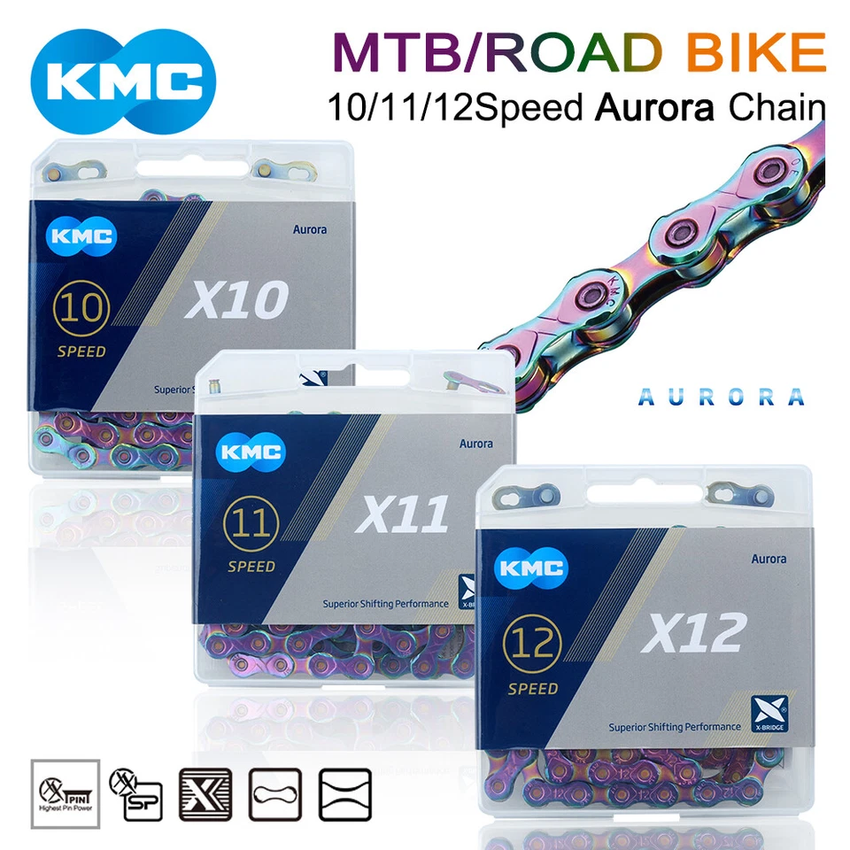 KMC 10/11/12 скорость X10 X11 X12 Aurora велосипед MTB дорожный велосипед цепи для Shimano - Изображение 2 из 4