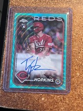 2024 Topps Chrome Aqua Wave Refractor # RA-TH TJ Hopkins RC Autograph 144/199