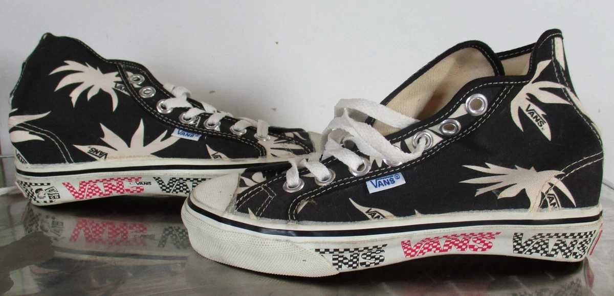 VTG 80s 90s Dead Stock VANS GODDARD Leaf Shoes Men s 5 USA Made VANS Foxing NOS