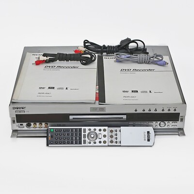 Sony RDR-GX7 DVD Recorder/Player + Remote Control + Manuals + Cables   Excellent