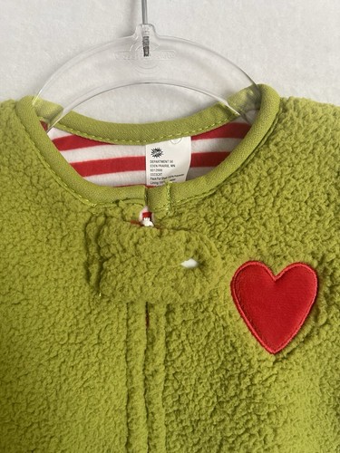 Grinch Baby Cozy Bag 0-12m Enesco Green Zipper Outerwear Christmas Izzy & Oliver - Picture 2 of 10