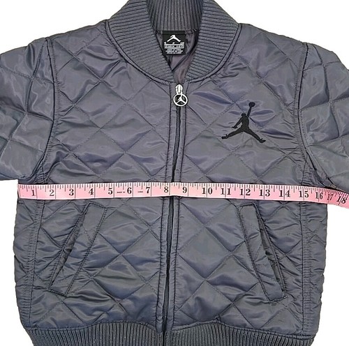 Nike Air JORDAN Jumpman Bomber Jacket Youth Small (8-10) Quilted Gray Kids - Picture 5 of 10