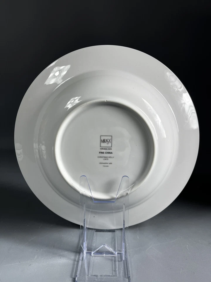 "Cuenco de verduras redondo Mikasa Christmas Holly 10"" - como nuevo" Foto 3 de 4