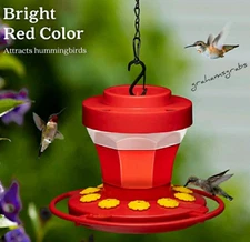 FIRST NATURE FLOWER HUMMINGBIRD FEEDER  16 OZ WIDE MOUTH #3091 EASY CLEAN USA