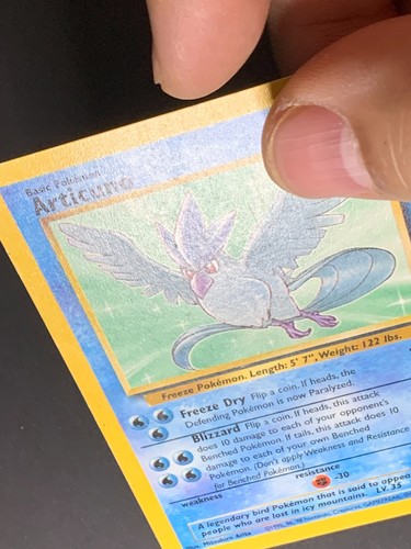 Pokemon Articuno Card Fossil 17/62 1999 WOTC Wizards Non-Holo Rare - Imagen 3 de 5