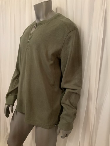 Eddie Bauer Thermal Henley Long Sleeve Shirt Spruce Color Men’s XL - Picture 3 of 13