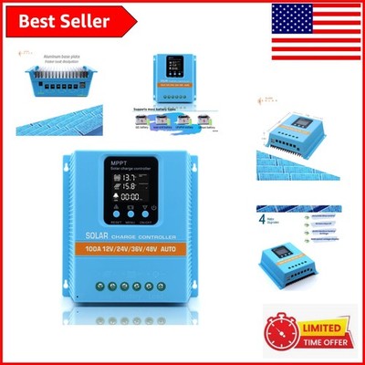 Eco-Friendly 100A MPPT Solar Charge Controller with Multi-Function LCD Display