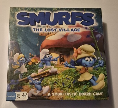 RARE COLLECTABLE! Outset Media Smurfs: the Lost Village 2017 Board Game 