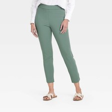 Women High-Rise Skinny Ankle Pull-On Pants - A New Day Olive 4