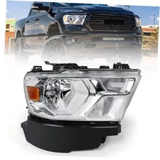  Halogen Headlights Assembly Compatible with Dodge Ram 1500 2019-2022 RH