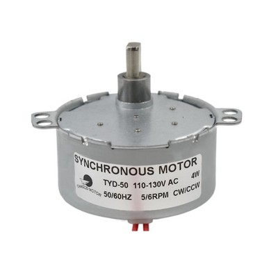 TYD-50 Synchronous Motor 110V AC 5-6RPM CW/CCW Flush Shaft 10mm Gear Motor El...
