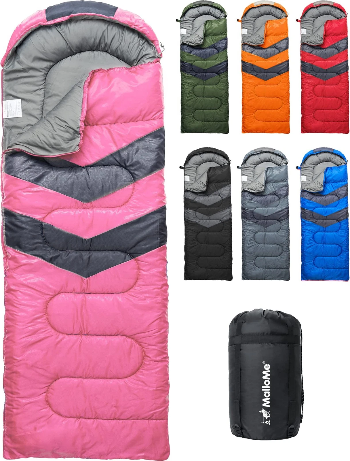 MalloMe Sleeping Bags for Adults & Kids Sleeping Bag 3-4 Season - Ultralight