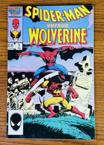 SPIDER-MAN VERSUS WOLVERINE #1 ONE SHOT 1987 Marvel Comic Book VTG VS 1ST PRINT