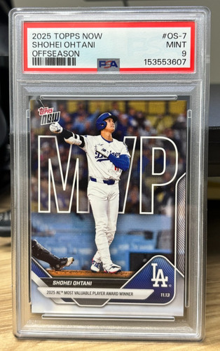 2025 Topps Now - Off-Season MVP Shohei Ohtani #OS-7 PSA 9 MINT - Dodgers