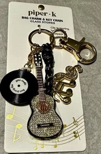 Viral Piper K Music Guitar Purse Charm & Keychain