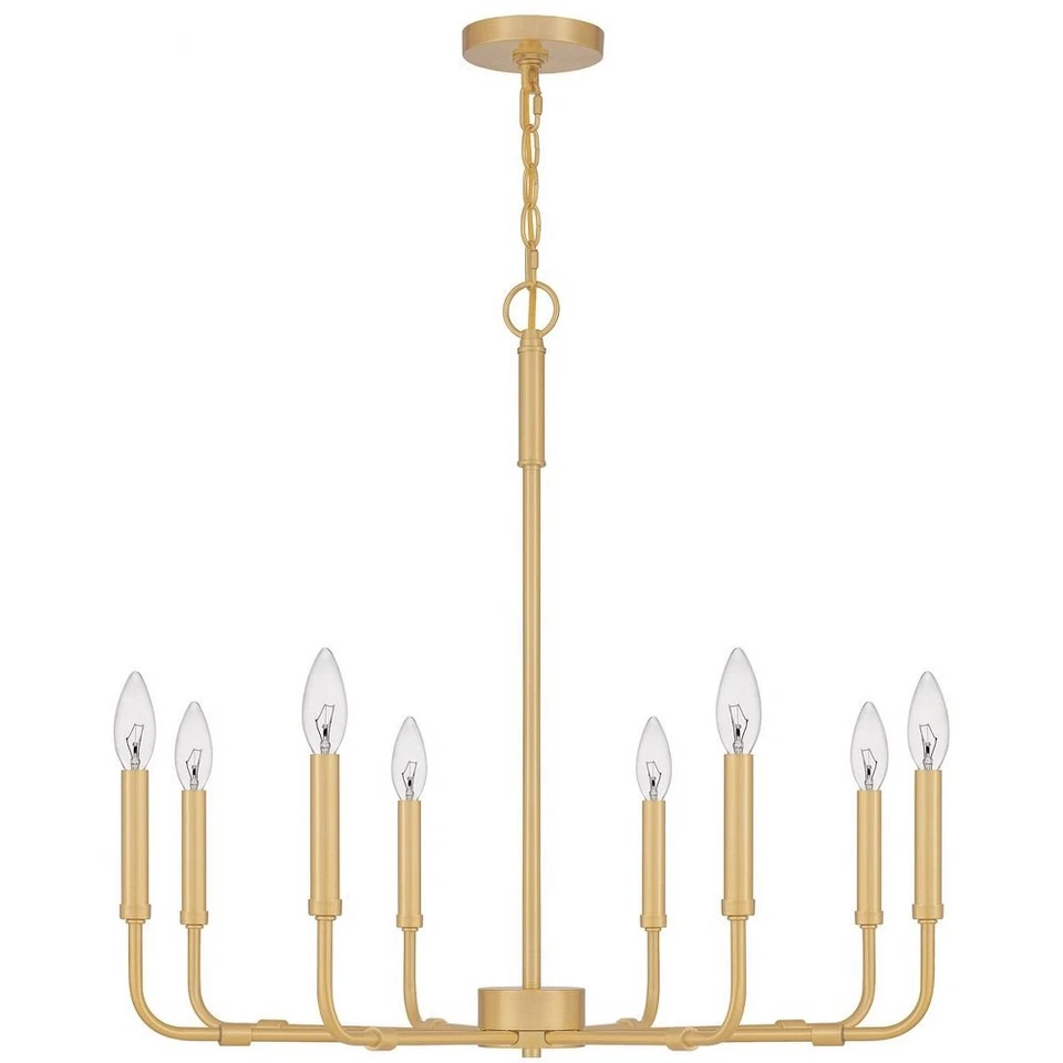 Abner - Lámpara de araña de 8 luces en estilo de transición - 28 pulgadas de ancho por 26 pulgadas Foto 2 de 4