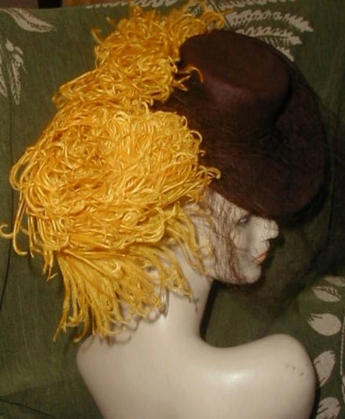 Feather 1940s Vintage Hats for Women for sale | eBay display picture 3