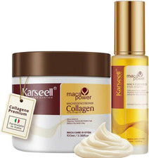 Set Riparazione Capelli Professionale Maschera Collagene 100Ml + Olio Di Argan 5