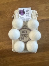 6 Wool Dryer Balls XL Organic New Zealand Wool Natural Laundry Fabric Softener
