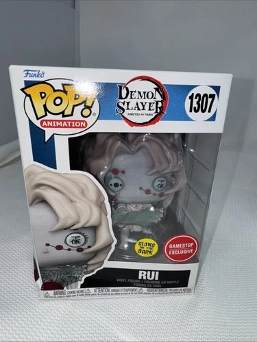 Funko Pop Demon Slayer KIMETSU NO YAIBA RUI 1307 Glow In Dark Damaged Box