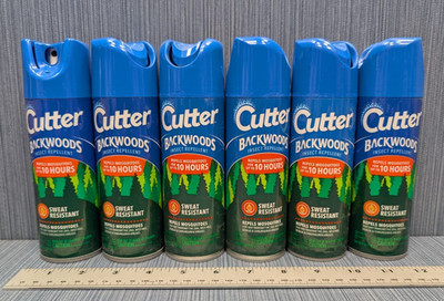 6 Pack Cutter 6 oz. Backwoods Aerosol Mosquito and Insect Repellent Spray