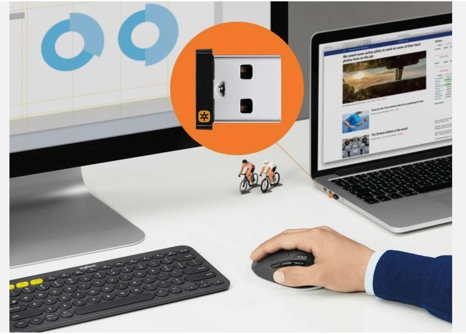 Logitech USB Unifying Receiver 2.4 GHz Plug and Play for Logitech mouse keyboard - Image 3 of 4