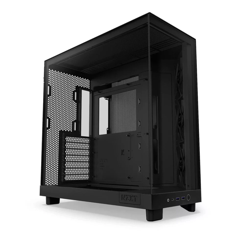 NZXT H6 Flow Mid-Tower Airflow Gaming Gehäuse Schwarz Glasfenster - Bild 3 von 4