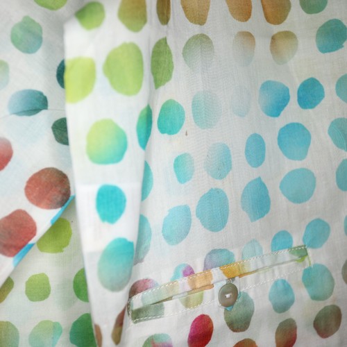 Blusa Ralston Talla Pequeña Blanca Colorido Patrón Calce Relajado Bolsillo con Botones - Imagen 8 de 17