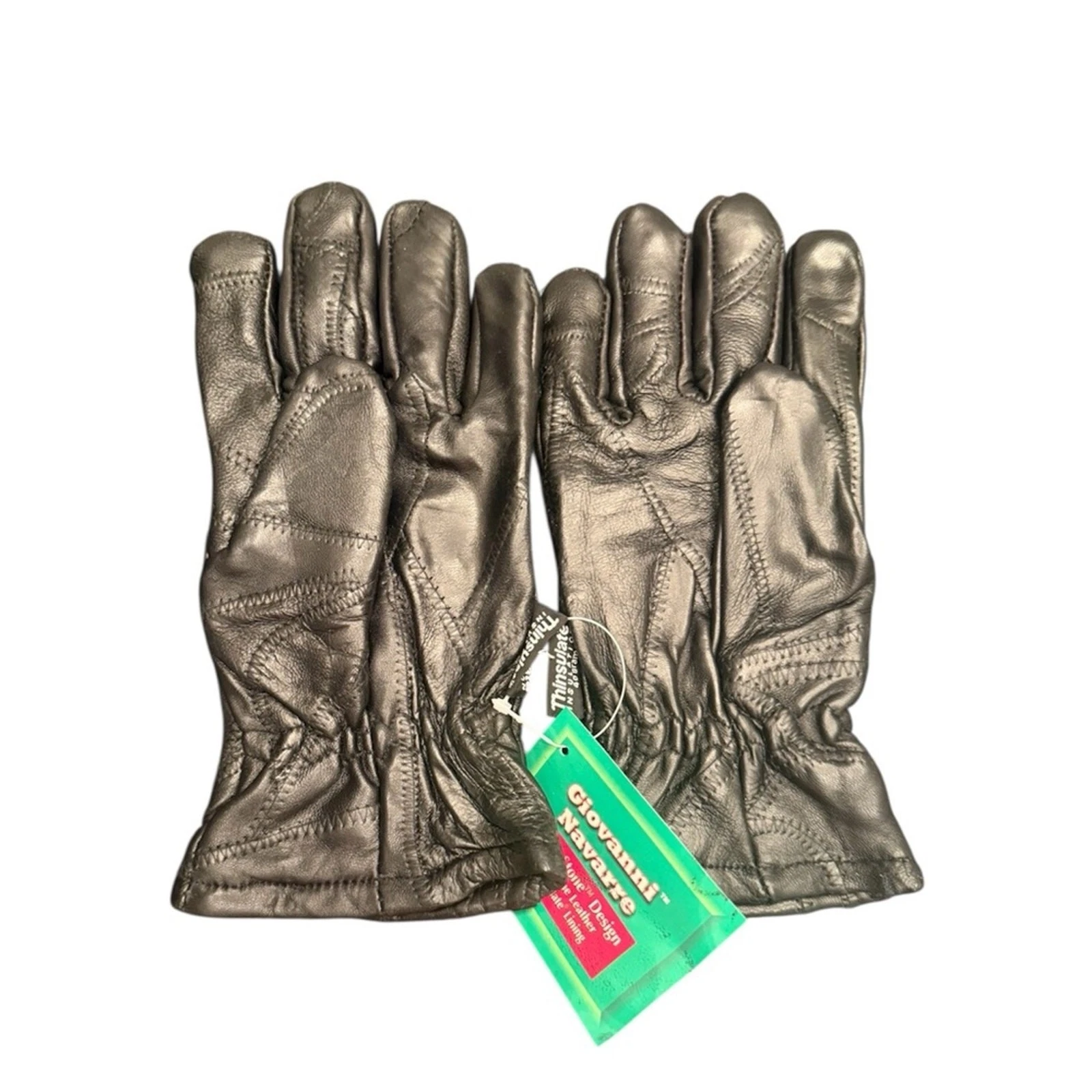 NWT Thinsulate Insolation Black Leather Gloves 40 Gram Size Medium
