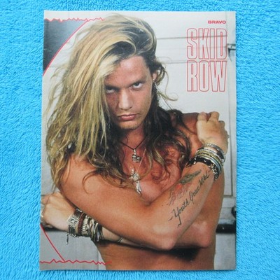 SKID ROW Porträt POSTER BRAVO 1 Seite 1990er Sebastian BACH