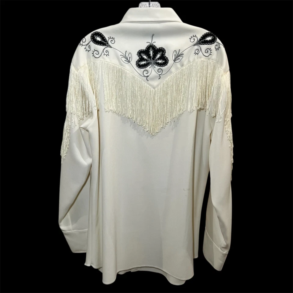 Camisa Western De Colección 1960/70 H BAR C CALIFORNIA RANCHWEAR TAOS Perla Broche Talla 17 Foto 2 de 4