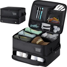 2 Layer Golf Trunk Organizer, Collapsible & Foldable Golf Travel Storage，Waterpr