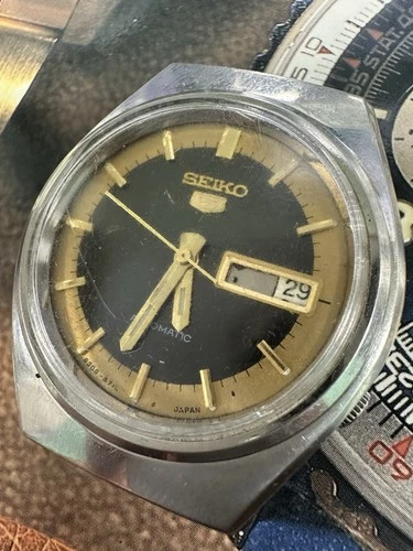 Vintage Seiko 5 Automatic 25 Jewels 6309-8500  Mens Watch Parts/Repair/Restore