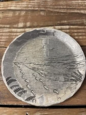 Wendell August Forge Footprints In The Sand Handmade USA Trinket tray Dish 4.25"