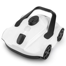 Portable Cordless Robotic Pool Cleaner - 130 Mins Runtime, Self-Parking,