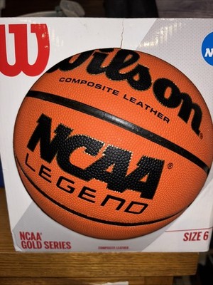 NEW Wilson NCAA 28.5 Legend Composite Leather Basketball  - Size 6 Orange/Black