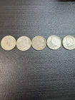1964 Stack of 5 Kennedy Half Dollars 90% Silver US Coins