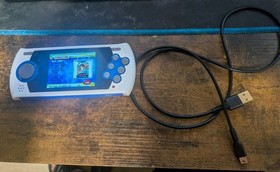 SEGA Genesis Ultimate Portable Handheld Console White Blue USB Built-in Games