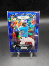2024 Panini Prizm Blue Cracked Ice Refractor #241 Kemp Alderman RC - Marlins