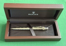 Rolex Silver Bullet Grid Ballpoint Pen VIP Advertising Gift Boxed