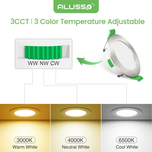 ALUSSO LED recessed spotlight extra flat dimmable 5W 440LM 3CCT warm white 3000K - Picture 3 of 24