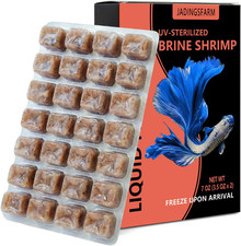 Liquid Brine Shrimp Fish Food Enriched Aquarium Feed for All Life Stages, Fry