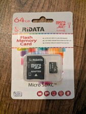 New RiDATA 64GB Micro SDXC Flash Memory Card Class 10 UHS-I Sealed