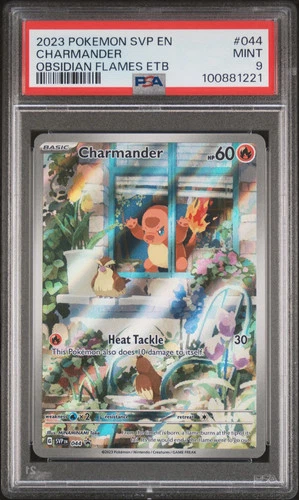 2023 Pokemon SVP EN-SV Black Star Promo Charmander Obsidian Flames Etb PSA 9