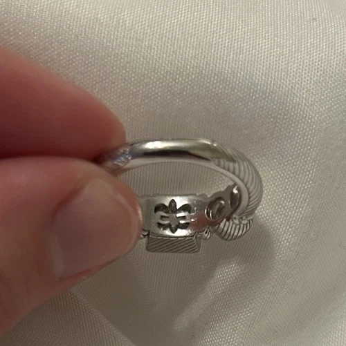 Judith Ripka Sterling Silver And Cz Three  Stone Band Ring Size 6 - Image 2 of 4