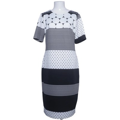 Kate and Lily, Kleid, Größe: 40, Schwarz/Weiß, Elasthan/Polyester, Streifen #71e