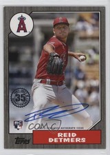 2022 Series 2 1987 Topps Baseball Black 112/199 Reid Detmers #87BA-RD Auto nd3